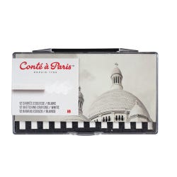 Image for Conte Crayons in Plastic Box, HB Tip, White, Pack of 12 from School Specialty