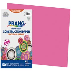 Image for Prang Medium Weight Construction Paper, 12 x 18 Inches, Hot Pink, 50 Sheets from School Specialty