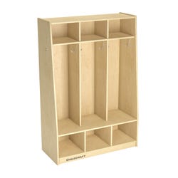 Image for Childcraft Bench Coat Locker, 3 Sections, 32-1/2 x 14-1/4 x 48 Inches from School Specialty
