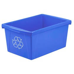 Image for School Smart Recycle Bin, 5-1/2 Gallon, Blue from School Specialty