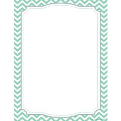 Image for Barker Creek Turquoise Chevron Computer Paper, 8-1/2 x 11 Inches, 50 Sheets from School Specialty