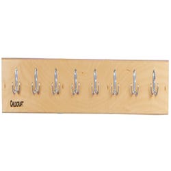 Image for Childcraft Wall Mount Coat Rack Strip, 8 Hooks, 59-1/2 x 1-7/8 x 4 Inches from School Specialty