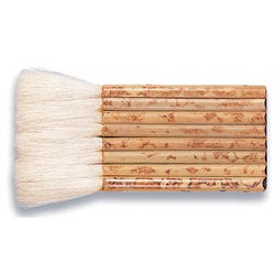 Image for Yasutomo Hake Brush, Round Type, Short Bamboo Handle, 2-1/2 Inch, Each from School Specialty