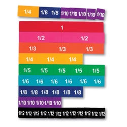 Image for Learning Resources Soft Foam Magnetic Rainbow Fraction Tiles, Set of 51 from School Specialty