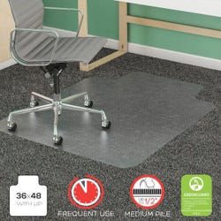 Image for Deflect-o Supermat Chair Mat, 36 x 48 x 1/8 Inches, Vinyl, Rectangle from School Specialty