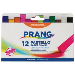 Image for Prang Pastello Colored Paper Chalk, Assorted Colors, Set of 12 from School Specialty
