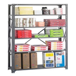 Image for Safco Shelving, 36 in W X 12 in D, Dark Gray, 6-Shelves from School Specialty