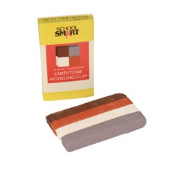 Image for School Smart Modeling Clay, Assorted Earth Tone Colors, 1 Pound from School Specialty