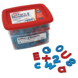 Image for Educational Insights Alphamagnets & Mathmagnets, Red and Blue, 214 Pieces from School Specialty