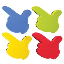 Image for Flipside Magnetic Dry Erase Erasers, Call-Out Finger Pointer, Set of 4 from School Specialty