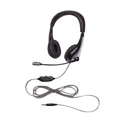 Image for Califone NeoTech 1025MT On-Ear Stereo Headset with Gooseneck Microphone, 3.5mm Plug, Black/Silver from School Specialty