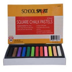 Image for School Smart Chalk Pastels, Assorted Colors, Set of 12 from School Specialty