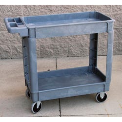 Classroom Select 2-Shelves Utility Cart, 25-1/2 x 37-1/2 x 33 Inches, 500 lb, High Density Thermoplastic, 4 Wheel 678772