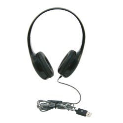 Image for Califone KH-08 MUSB BK On-Ear Headset with In-line Microphone, USB, Black from School Specialty