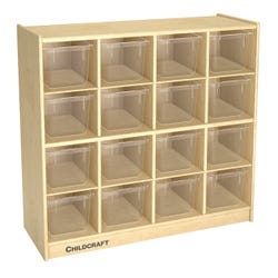 Image for Childcraft Cubby Unit, 16 Clear Trays, 38-3/8 x 14 1/4 x 30 Inches from School Specialty