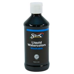 Image for Sax Liquid Washable Watercolor Paint, 8 Ounces, Black from School Specialty
