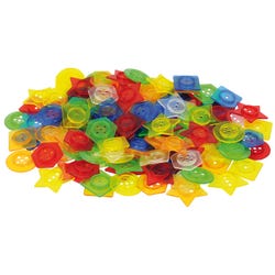 Image for TickiT Stackable Translucent Buttons, 144 Pieces and 12 Laces from School Specialty