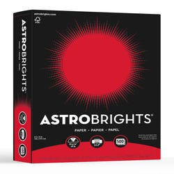 Image for Astrobrights Premium Color Paper, 8-1/2 x 11 Inches, 65 Pound, Re-Entry Red, 500 Sheets from School Specialty