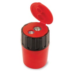The Pencil Grip Inc Eisen 2-Hole Steel Pencil Sharpener with Cover, Assorted Colors, Item Number 1442988