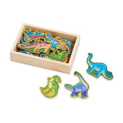 Image for Melissa & Doug Wooden Dinosaur Magnets, 20 Pieces with Storage Box from School Specialty