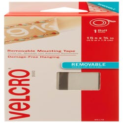 Image for VELCRO Brand Removable Mounting Tape, 15 Feet x 3/4 Inch Roll, White from School Specialty