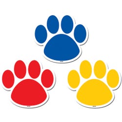 Image for Teacher Created Resources Colorful Paw Prints Magnetic Accents, Set of 18 from School Specialty