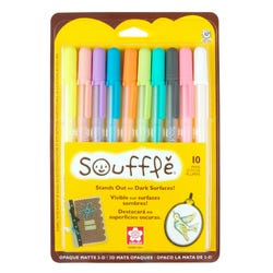 Sakura Gelly Roll Souffle Pens, 1 mm Bold Tip, Assorted Colors, Pack of 10 Item Number 409071