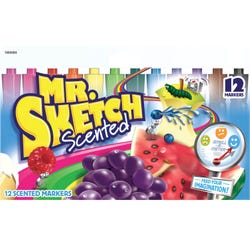 Image for Mr. Sketch Watercolor Scented Markers, Chisel Tip, Assorted Colors, Set of 12 from School Specialty