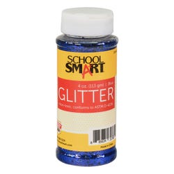 Image for School Smart Craft Glitter, 4 Ounce Jar, Blue from School Specialty