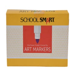 Image for School Smart Art Markers, Conical Tip, Purple, Pack of 12 from School Specialty