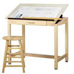 Image for Diversified Woodcrafts Drafting Table, Full Top, 36 x 24 x 36 Inches, Almond Colored Plastic Laminate Top from School Specialty