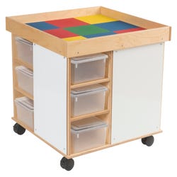 Image for Childcraft Collaboration Multi-Purpose Table with Translucent Trays, Standard Grids 30-3/4 x 30-3/4 x 30 Inches from School Specialty