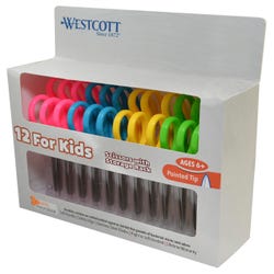Image for Westcott For Kids Antimicrobial Pointed Scissors with Rack, 5 Inches, Pack of 12 from School Specialty