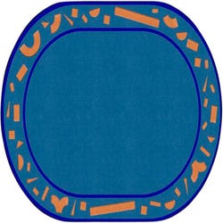 Image for Childcraft Building Blocks Carpet, 6 x 9 Feet, Oval from School Specialty