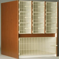Image for Stevens I.D. Systems 9/1 Compartment Instrument Storage, Grille Doors, 27 x 29 x 84 Inches from School Specialty