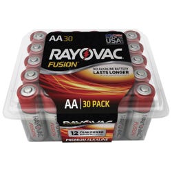 Image for Rayovac Fusion Alkaline Batteries, AA, Pack of 30 from School Specialty