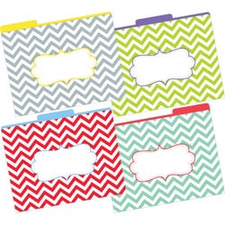 Image for Barker Creek File Folders, Beautiful Chevron Design, Letter Size, Set of 12 from School Specialty