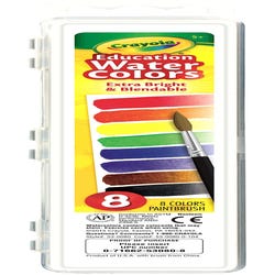 Image for Crayola Education Watercolor Paint, Oval Pan, Assorted 8-Color Set from School Specialty