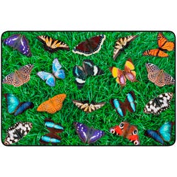 Image for Childcraft Photo-Fun Butterfly Seating Carpet, 6 x 9 Feet, Rectangle from School Specialty