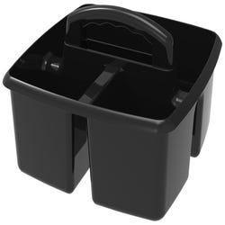 Image for Storex Small Caddy, 9-1/4 x 9-1/4 x 5-1/4 Inches, Black, Pack of 6 from School Specialty