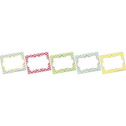 Image for Barker Creek Beautiful Chevron Name Badges, 3-1/2 x 2-3/4 Inches, Set of 45 from School Specialty