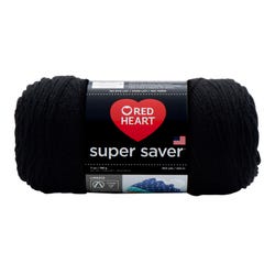 Image for Red Heart Acrylic Economy Super Saver Yarn, 4-Ply, Black, 7 Ounce Skein from School Specialty