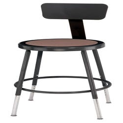 Image for National Public Seating Height Adjustable Heavy Duty Steel Stool With Backrest, 25-33 Inch, Black from School Specialty