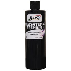Sax Versatemp Premium Heavy-Bodied Tempera Paint, 1 Pint, Black Item Number 1592700