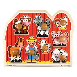 Image for Melissa & Doug Farm Jumbo Knob Puzzle, 8 Pieces from School Specialty