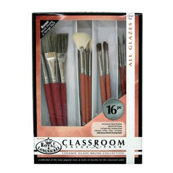 Royal & Langnickel Ceramic Handle Classroom Value Pack, Assorted Size, Set of 16 Item Number 1289641