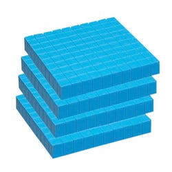 Image for School Smart Base 10 Components Plastic Flats, Blue, Pack of 10 from School Specialty