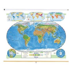 Image for Nystrom Land Cover World Roller Map from School Specialty