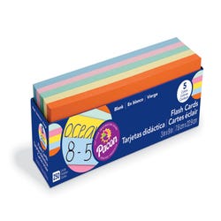 Image for Pacon Blank Flash Cards, Assorted Colors, 3 x 9 Inches, Pack of 250 from School Specialty