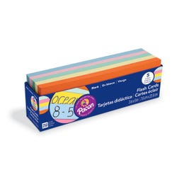 Image for Pacon Blank Flash Cards, Assorted Colors, 3 x 9 Inches, Pack of 250 from School Specialty